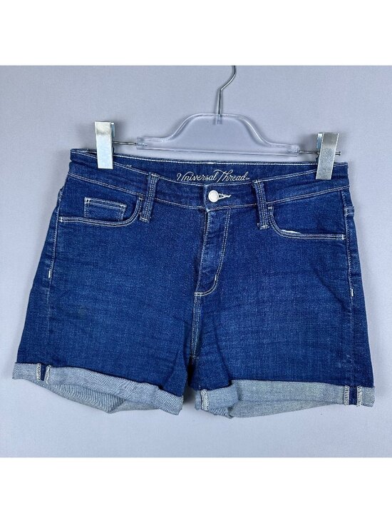 Universal Thread Pants - Universal Thread Womens Jean Shorts Folded Cuff Hem Size 4/27R Blue